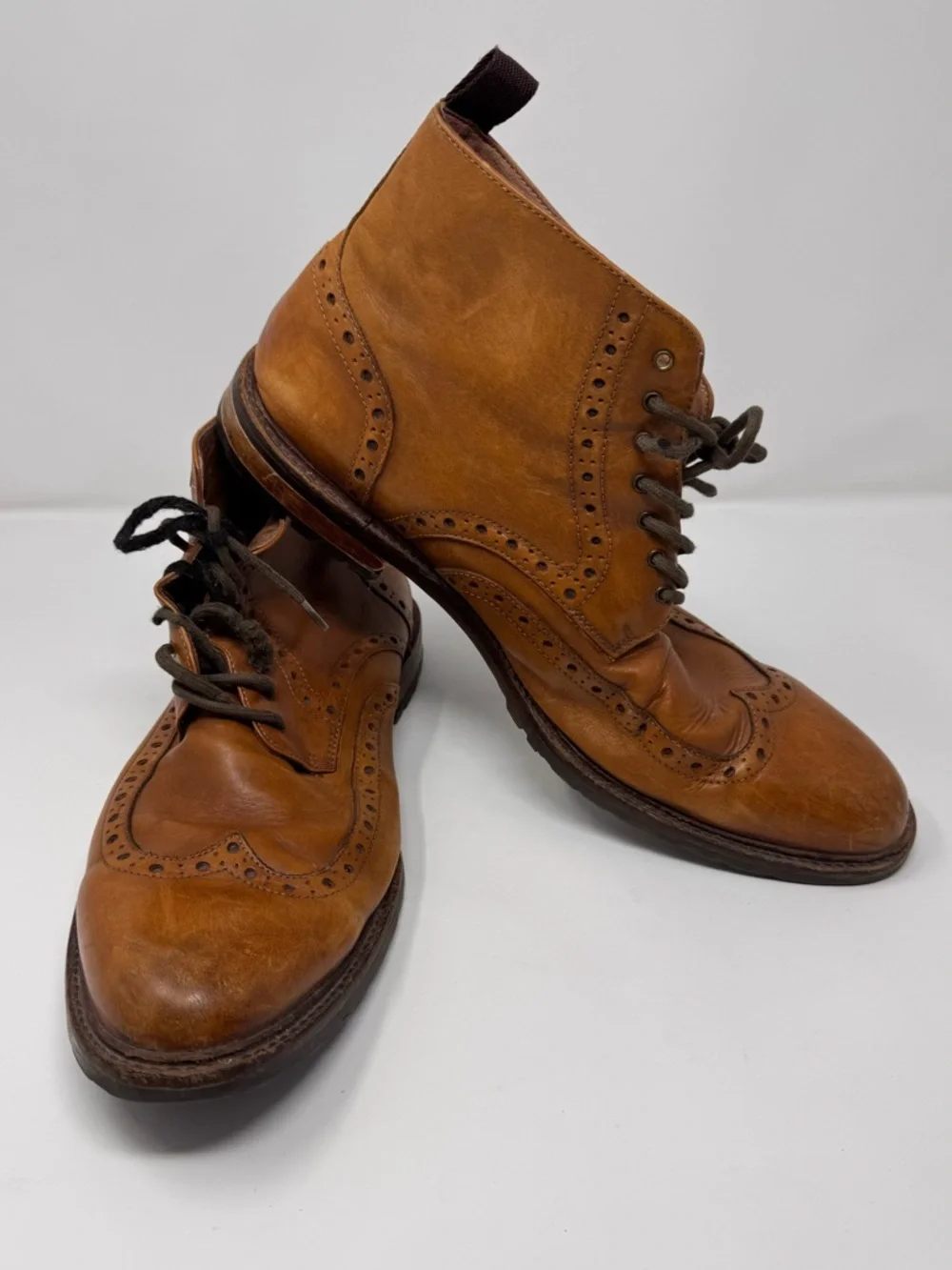 Gordon‎ Rush Wingtip Size 14 Laceup Boots, leather, stafford, preppy, boho, work